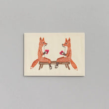 Load image into Gallery viewer, Smitten Foxes Card - Bon Ton goods
