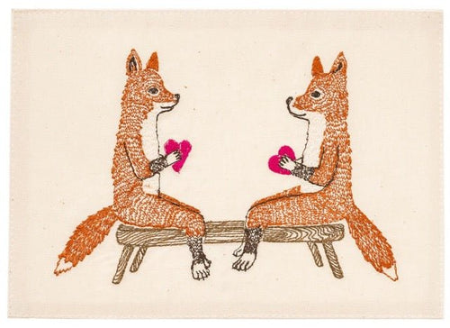 Smitten Foxes Card - Bon Ton goods