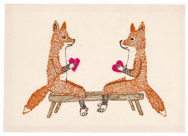 Smitten Foxes Card | Coral & Tusk - Bon Ton goods