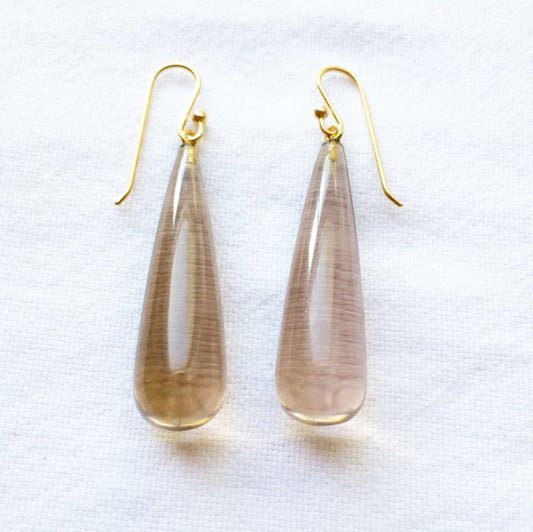 Smoky Topaz drop Earrings - Bon Ton goods