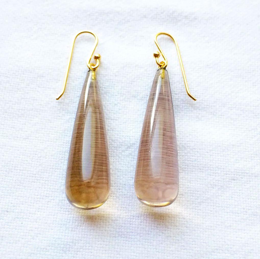 Smoky Topaz Drop Earrings | Mikkel Brøgger - Bon Ton goods