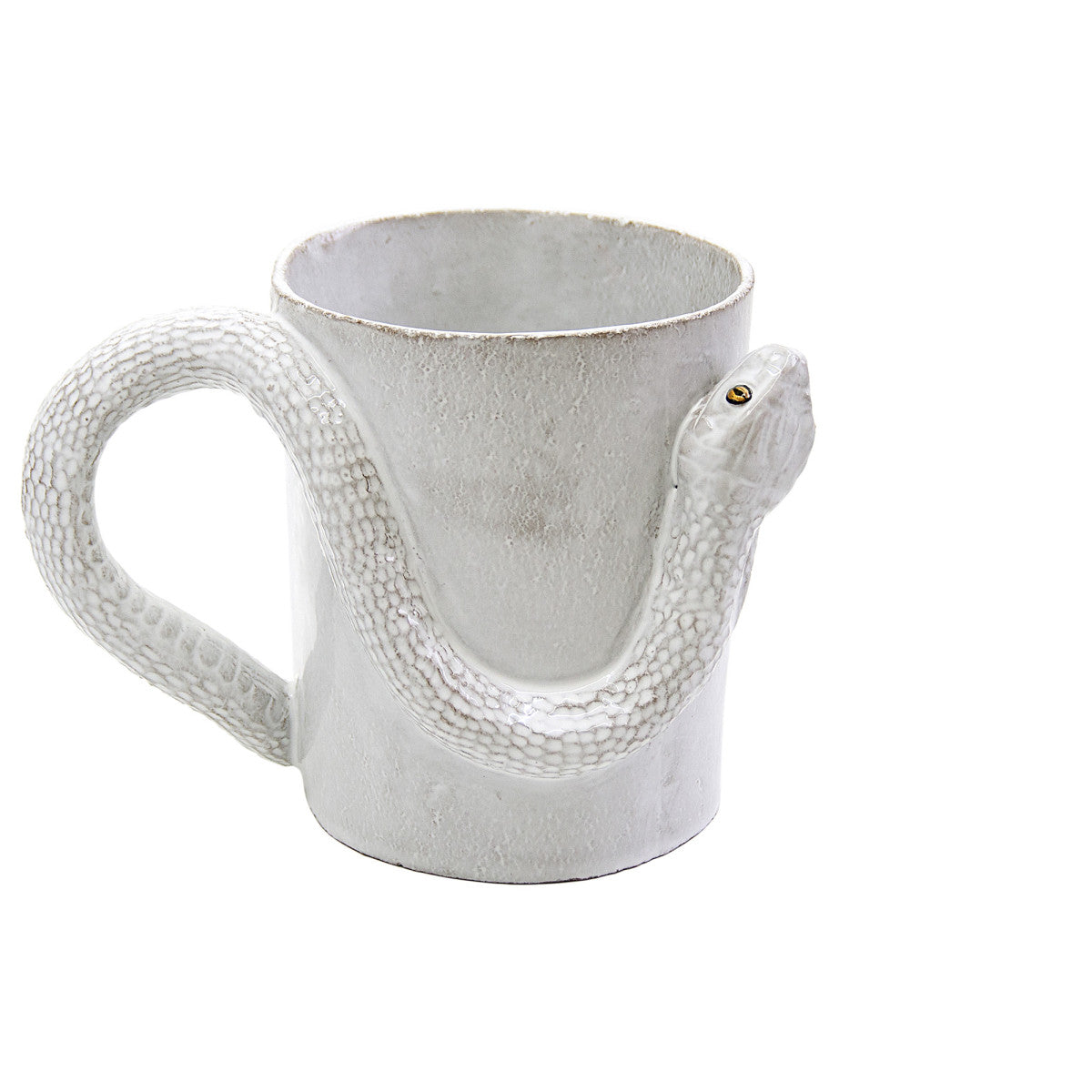 Snake Cup with Golden and Black Eyes, Serena Carone by Astier de Villatte, official product view 1