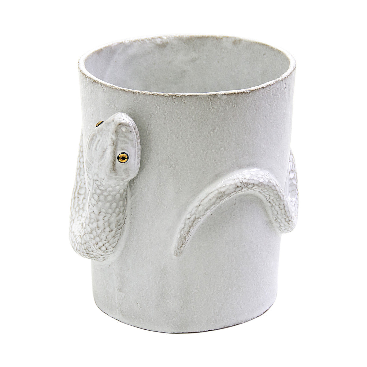 Snake Cup with Golden and Black Eyes, Serena Carone by Astier de Villatte, official product view 4
