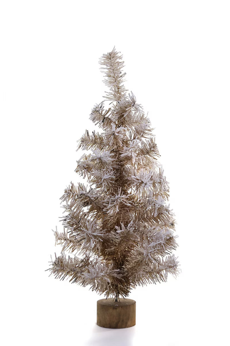 Snow-Laden Christmas Tree, Gold, Medium by Cody Foster