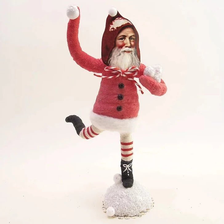 Snowball Throw Santa Figure - Vintage Inspired Spun Cotton | Vintage by Crystal Spun Cotton Ornament - Bon Ton goods