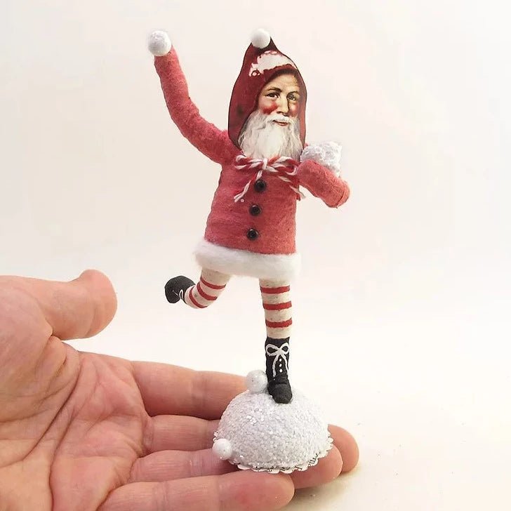 Snowball Throw Santa Figure - Vintage Inspired Spun Cotton | Vintage by Crystal Spun Cotton Ornament - Bon Ton goods