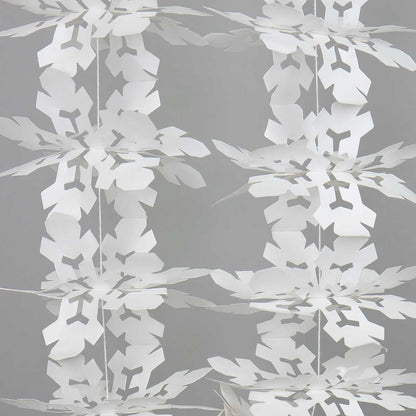 Snowflake - Swedish Garland, White | Christmas Ornament - Bon Ton goods