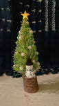 Snowman Brush Christmas Tree Tableau - Bon Ton goods