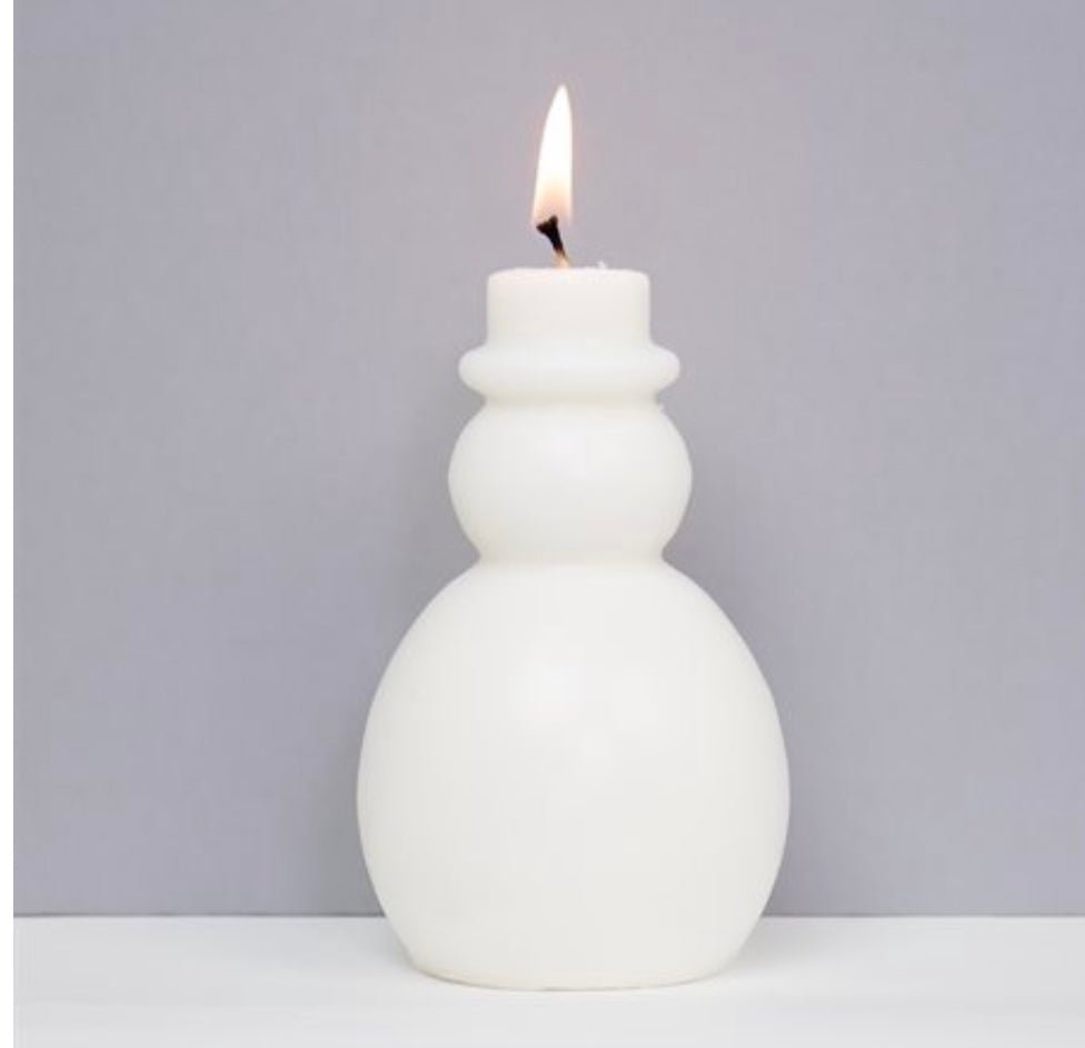 Snowman Candle, White by A World of Craft, Swedish-designed handmade Christmas decoration