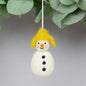 Snowman with Yellow Cap Ornament | Christmas Ornament - Bon Ton goods