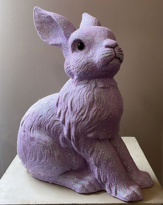 Soft Lilac Glitter Large Bunny | Ino Schaller - Bon Ton goods
