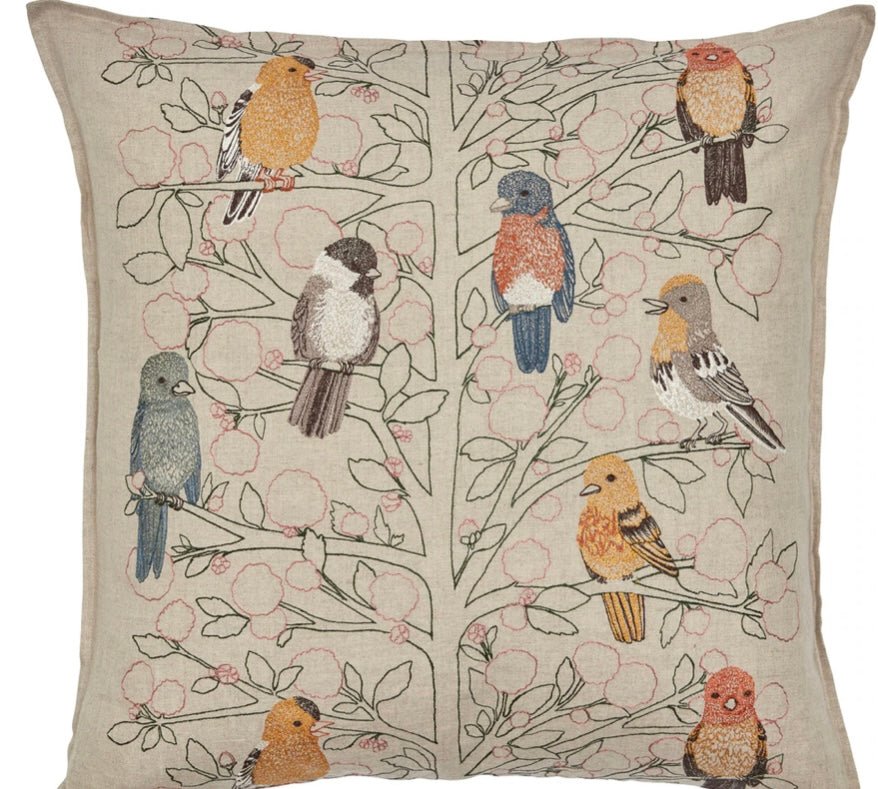 Songbirds Tree Pillow - Bon Ton goods