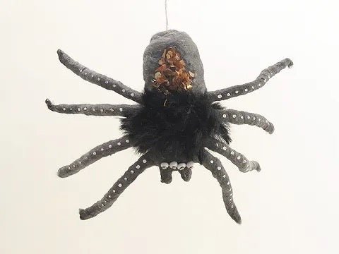 Spider Ornament - Vintage Inspired Spun Cotton | Vintage by Crystal Spun Cotton Ornament - Bon Ton goods