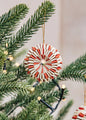 Spin Christmas Ornament 2-Pack, Off-White/Red | Christmas Ornament - Bon Ton goods
