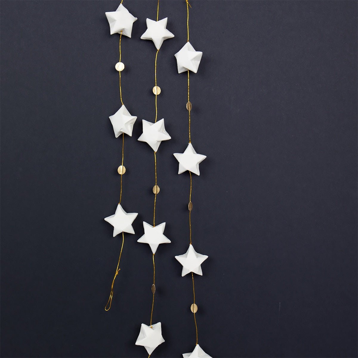 Spirit Garland, white/gold | Christmas Ornament - Bon Ton goods