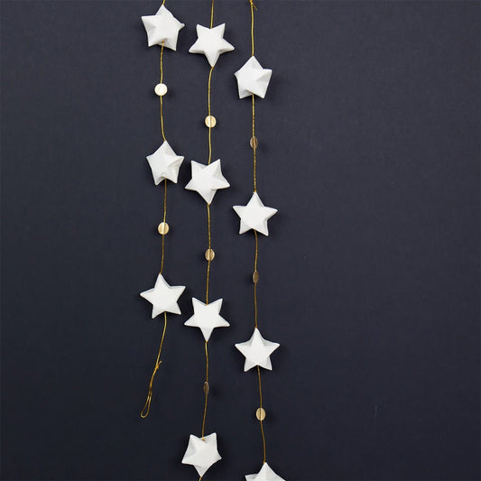 Spirit Garland, white/gold | Christmas Ornament - Bon Ton goods