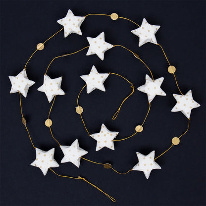 Spirit Garland, white/gold | Christmas Ornament - Bon Ton goods