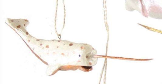 Spotted Gold Festive Narwhal | Christmas Ornament - Bon Ton goods