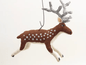 Spotted Reindeer Ornament/Figure | Vintage by Crystal Spun Cotton Ornament - Bon Ton goods