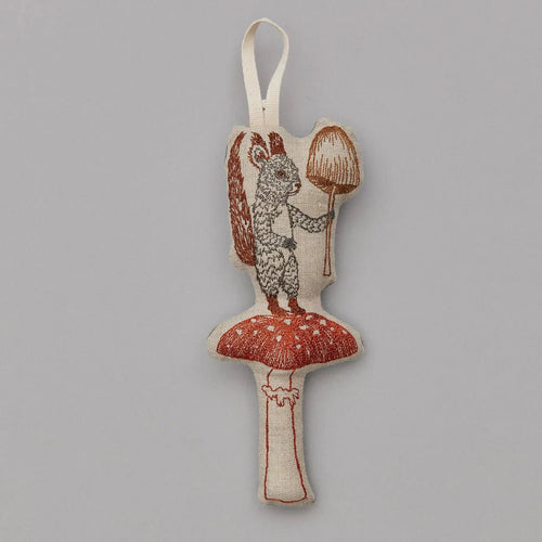 Squirrel with Mushroom Ornament - Bon Ton goods