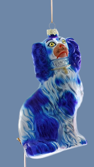 Staffordshire Dog - Blue | Christmas Ornament - Bon Ton goods