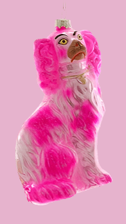 Staffordshire Dog - Pink | Christmas Ornament - Bon Ton goods