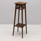 Stained Oak Pedestal Stand - Bon Ton goods