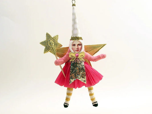 Star Fairy - Vintage Inspired Spun Cotton | Vintage by Crystal Spun Cotton Ornament - Bon Ton goods