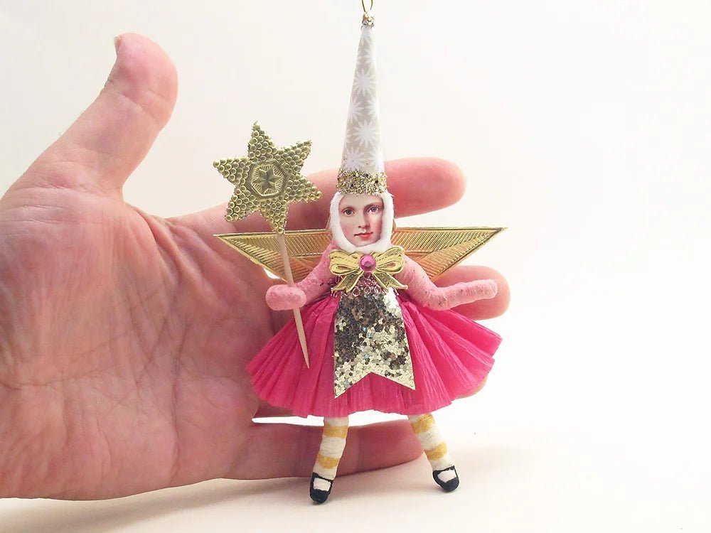 Star Fairy - Vintage Inspired Spun Cotton | Vintage by Crystal Spun Cotton Ornament - Bon Ton goods