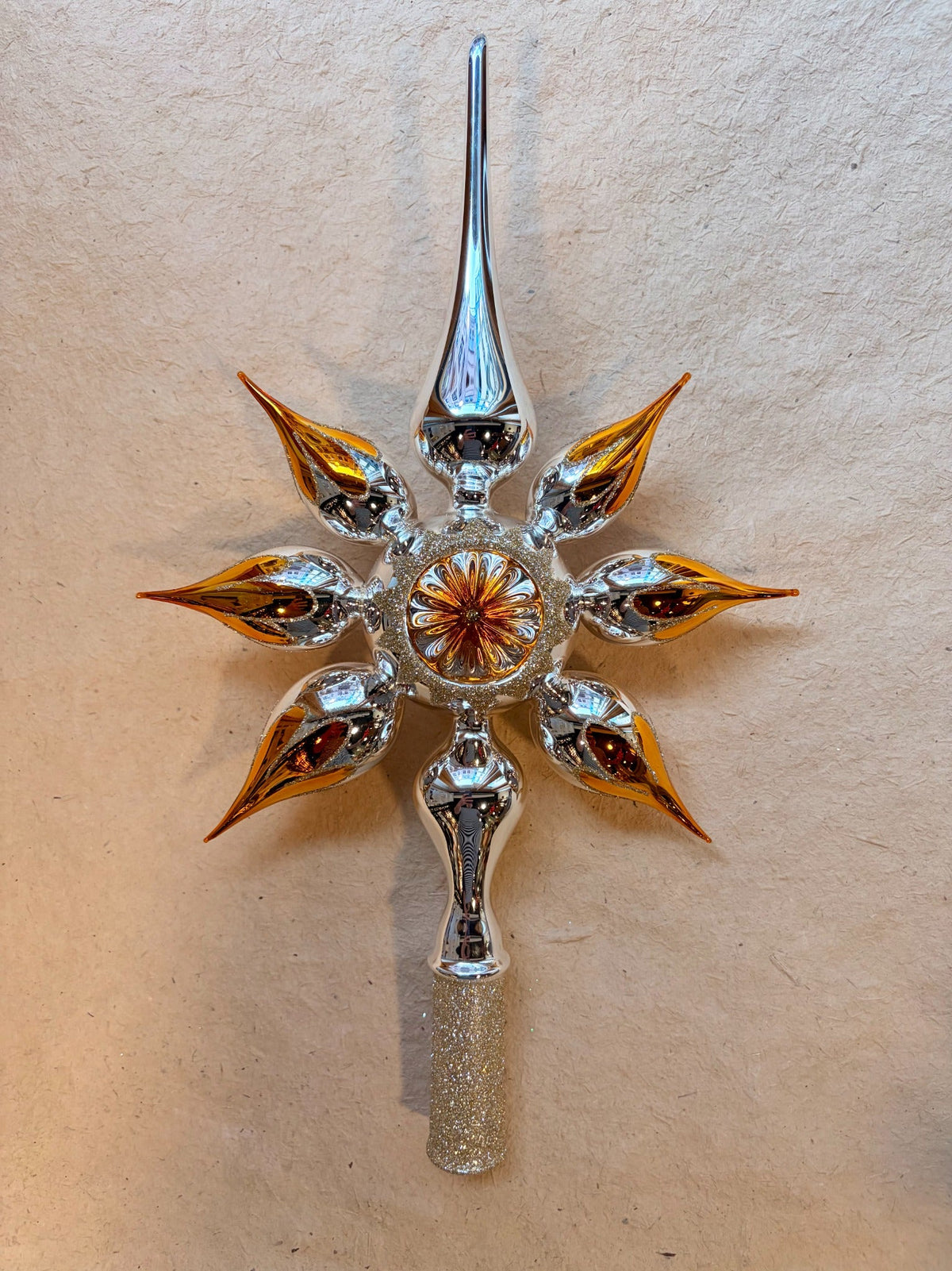 Star Tree Topper - Silver and Gold | Nostalgie Christbaumschmuck - Bon Ton goods