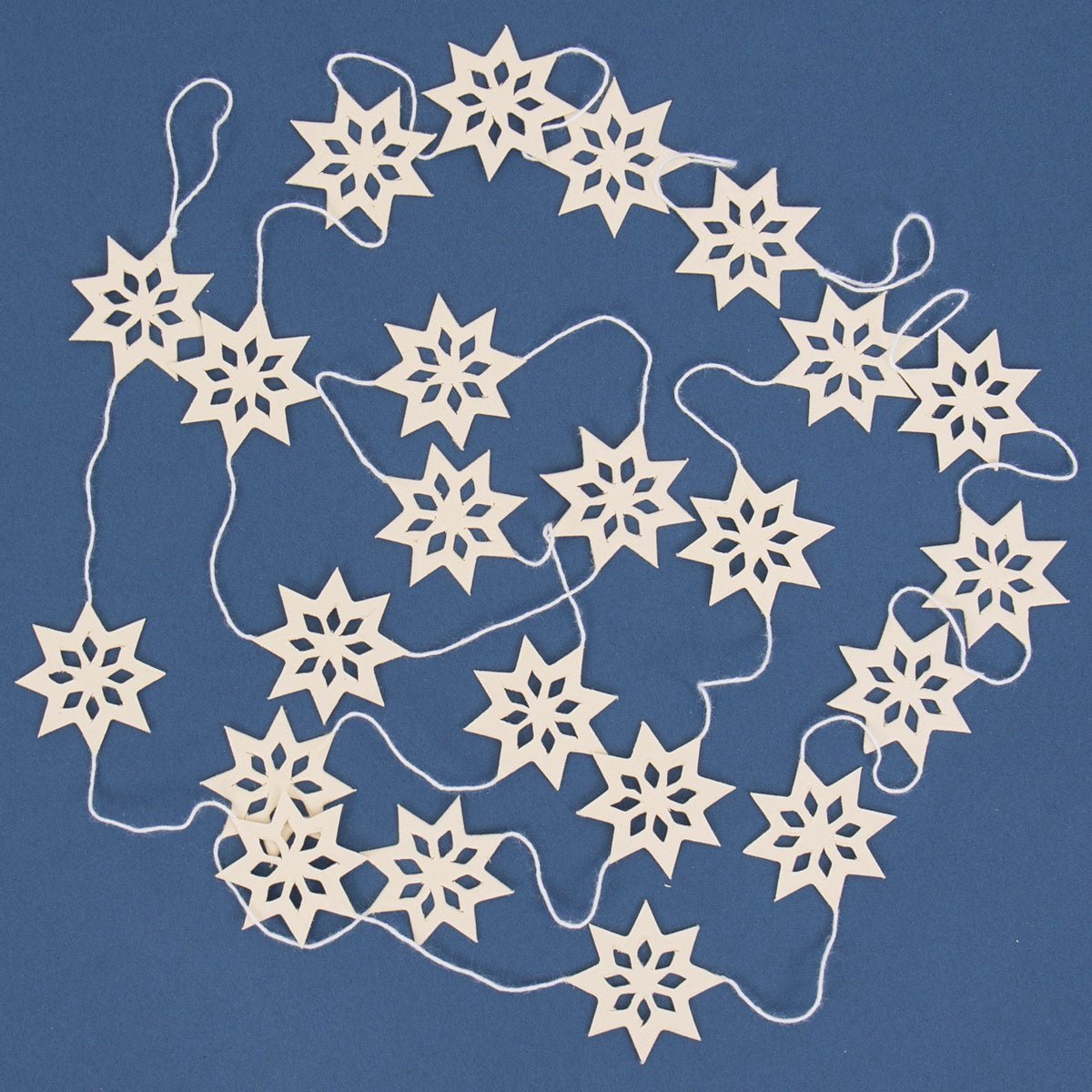 Stella Star Garland, Natural | Christmas Ornament - Bon Ton goods