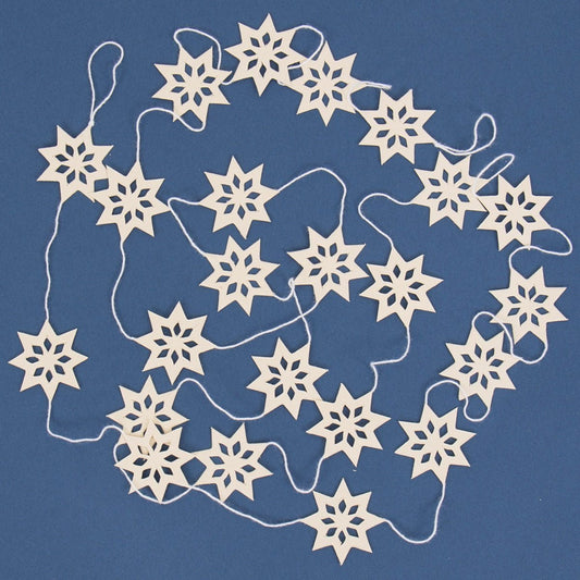 Stella Star Garland, Natural | Christmas Ornament - Bon Ton goods
