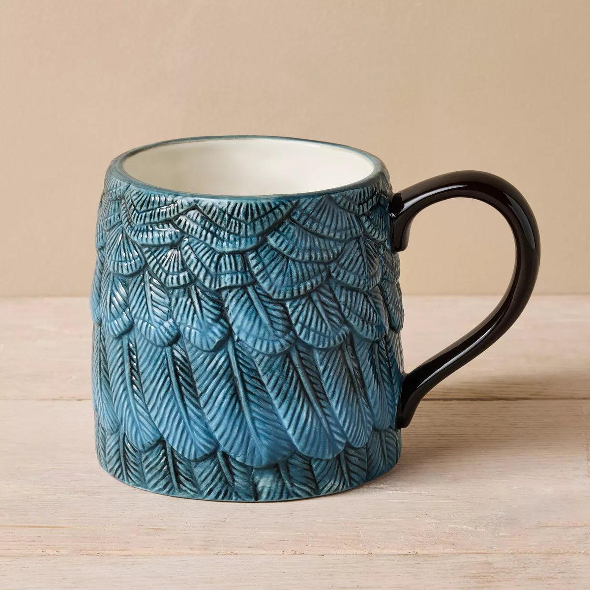 Stoneware Feather Mugs: Set of 4 | John Derian - Bon Ton goods