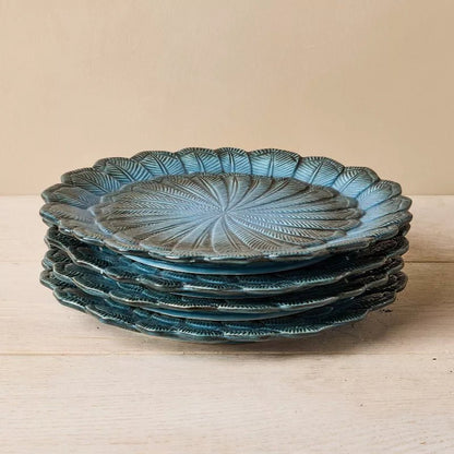Stoneware Feather Salad Plates: Set of Four | John Derian - Bon Ton goods
