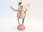 Strawberry Child Figure (Vintage Glass Strawberry) | Vintage by Crystal Spun Cotton Ornament - Bon Ton goods