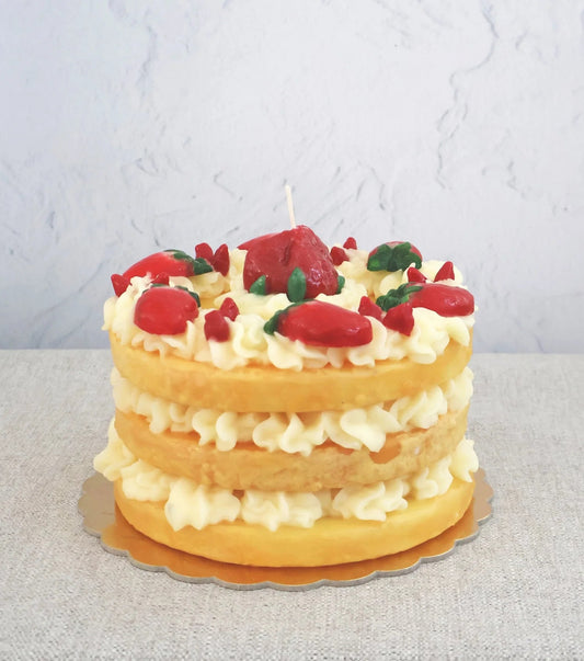 Strawberry - Torta Tripoli Strato Wax Cake | Cereria Introna - Bon Ton goods