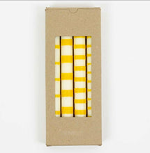 Load image into Gallery viewer, STRIPED CANDLE - YELLOW/WHITE - Bon Ton goods
