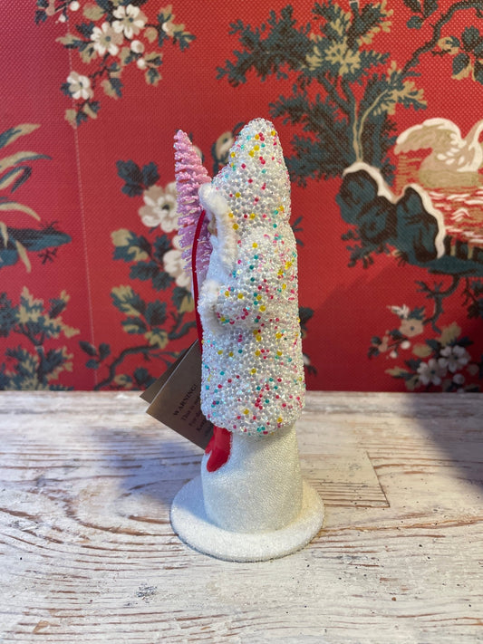 Sugarbead Confetti Santa with Rose Tree | Ino Schaller - Bon Ton goods