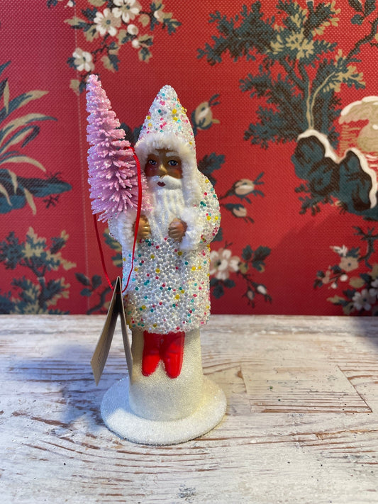 Sugarbead Confetti Santa with Rose Tree | Ino Schaller - Bon Ton goods