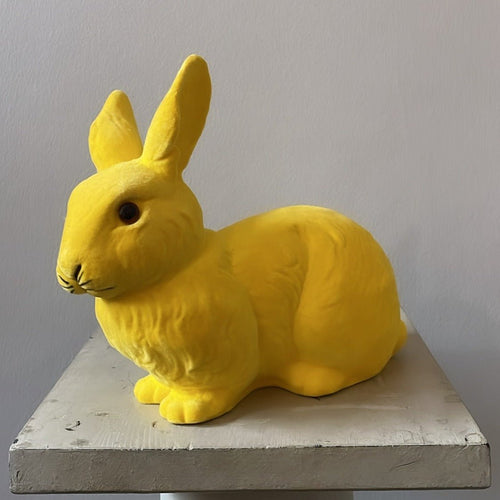Sunny Yellow Velvet Medium Bunny - Ino Schaller - Bon Ton goods