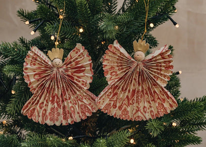 Swedish Greta Angel Ornament, 2-pack | Christmas Ornament - Bon Ton goods