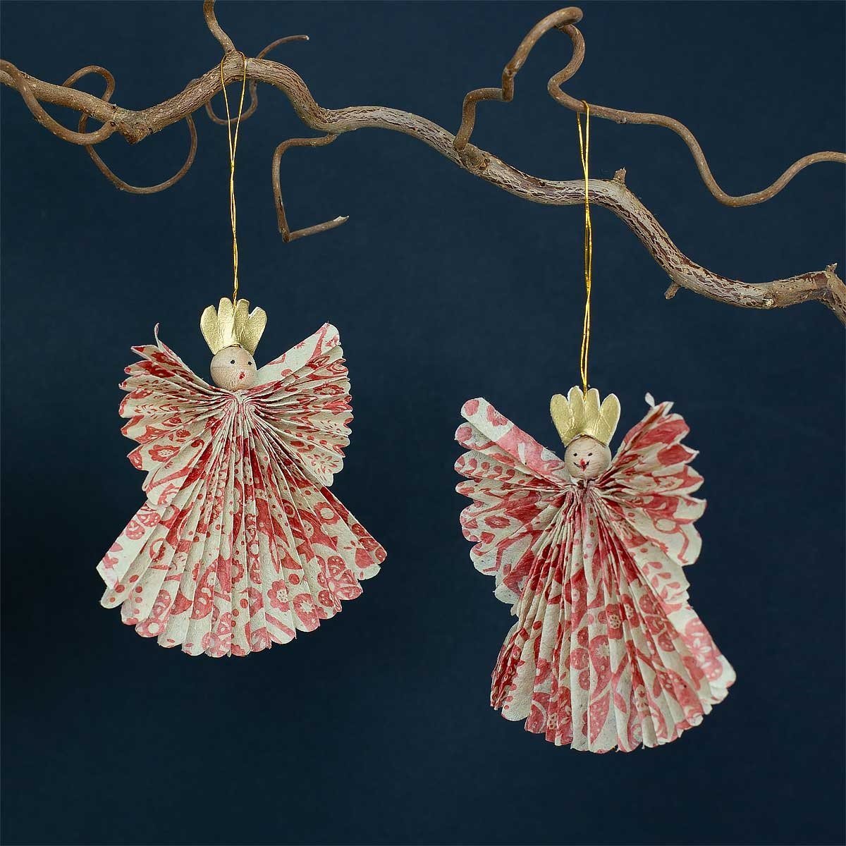 Swedish Greta Angel Ornament, 2-pack | Christmas Ornament - Bon Ton goods