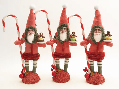 Sweet Treat Santa Figure | Vintage by Crystal Spun Cotton Ornament - Bon Ton goods