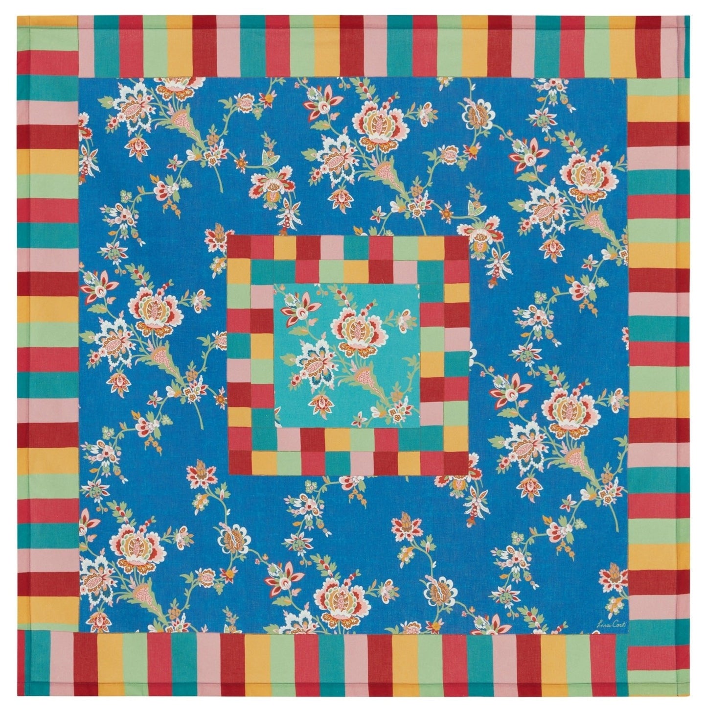 Swiss Blue Veronese - Natural Cotton Cloth 110x110 | Lisa Corti - Bon Ton goods