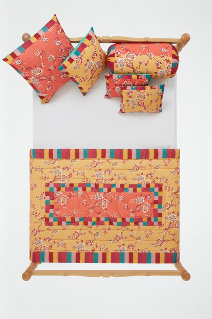 Swiss Geranium Yellow Pillow Cushion Cover 60x60 | Lisa Corti - Bon Ton goods
