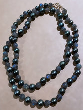 Load image into Gallery viewer, Tahitian Pearl and Labradorite Necklace - Bon Ton goods
