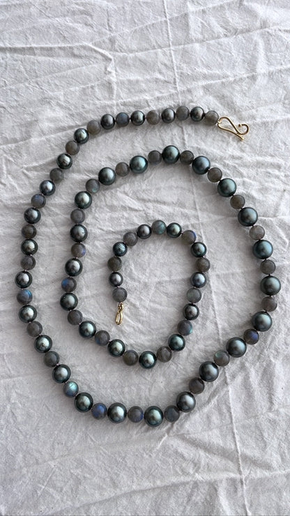 Tahitian Pearl and Labradorite Necklace | Mikkel Brøgger - Bon Ton goods