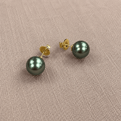 Tahitian Round Pearl Earrings | Mikkel Brøgger - Bon Ton goods