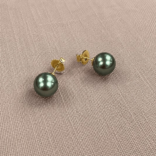 Tahitian Round Pearl Earrings | Mikkel Brøgger - Bon Ton goods