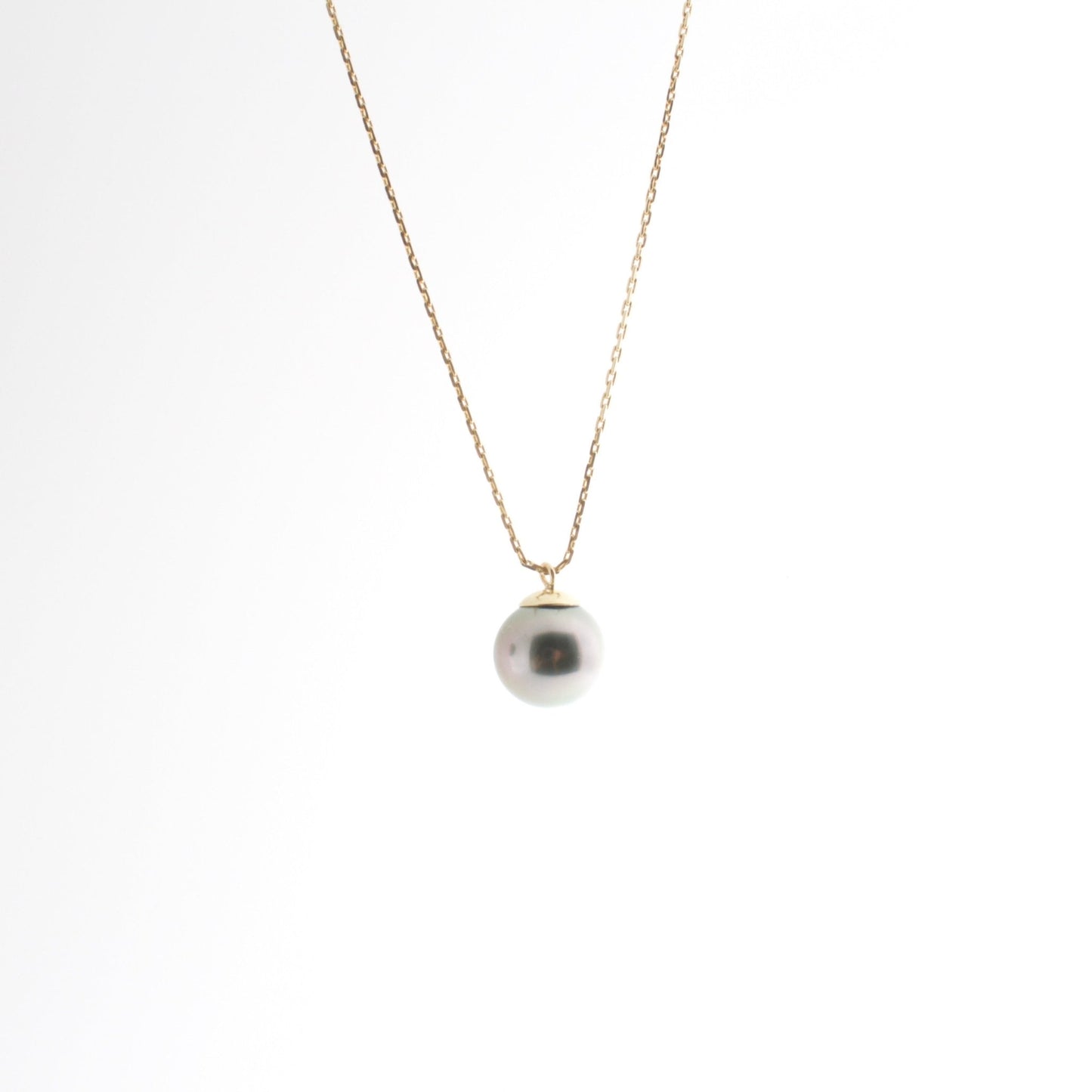 Tahitian Round Pearl Pendant Gold Necklace | Mikkel Brøgger - Bon Ton goods